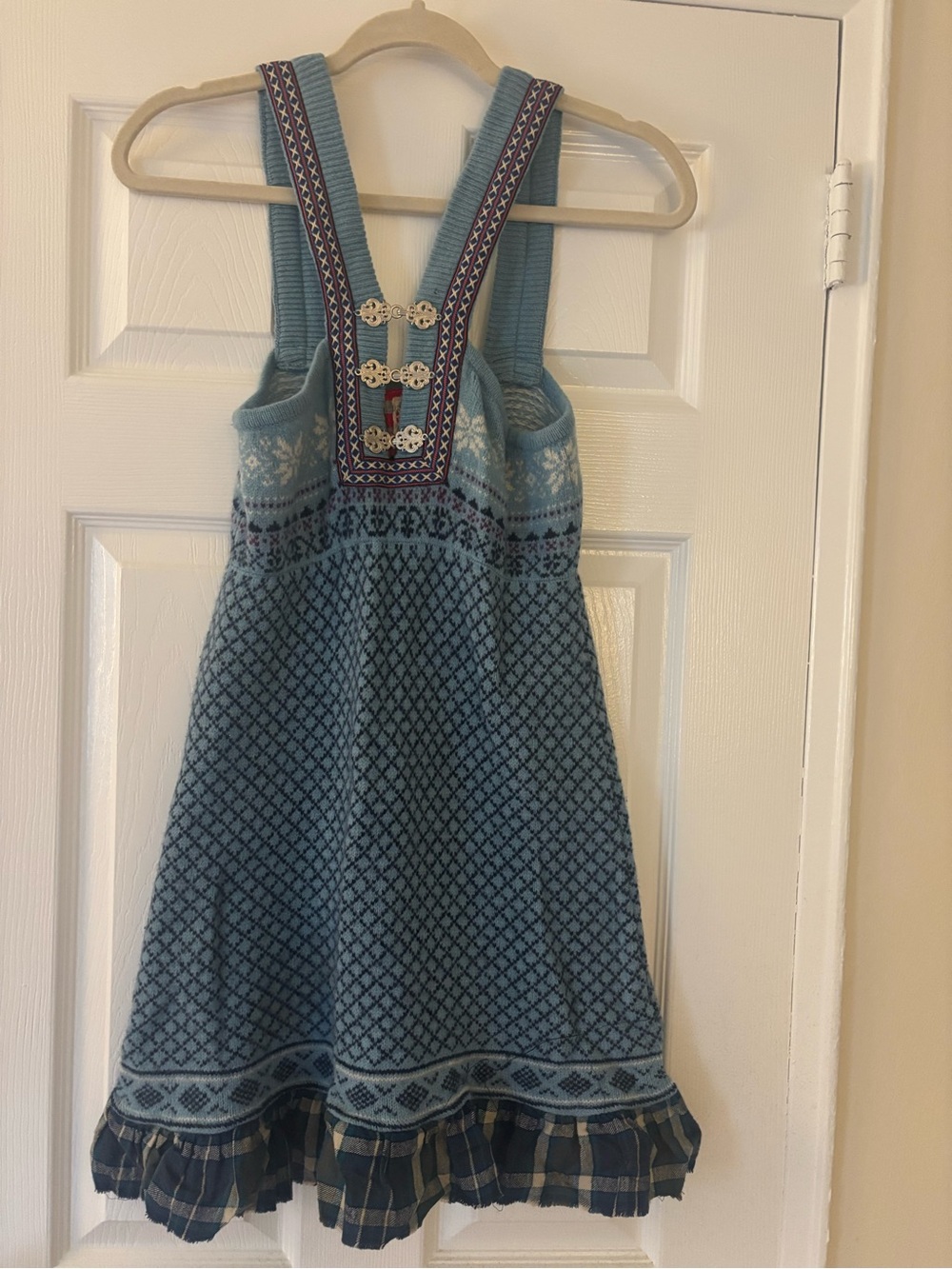 Free People Vintage Fair Isle Nordic Pinafore Dress